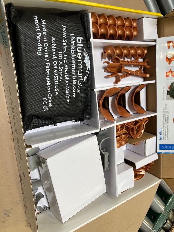 Photo 1 of NATIONAL GEOGRAPHIC Magnetic Marble Run - 150-Piece STEM Building Set for Kids & Adults with Magnetic Track & Trick Pieces & Marbles for Building A Marble Maze, STEM Project (Amazon Exclusive)