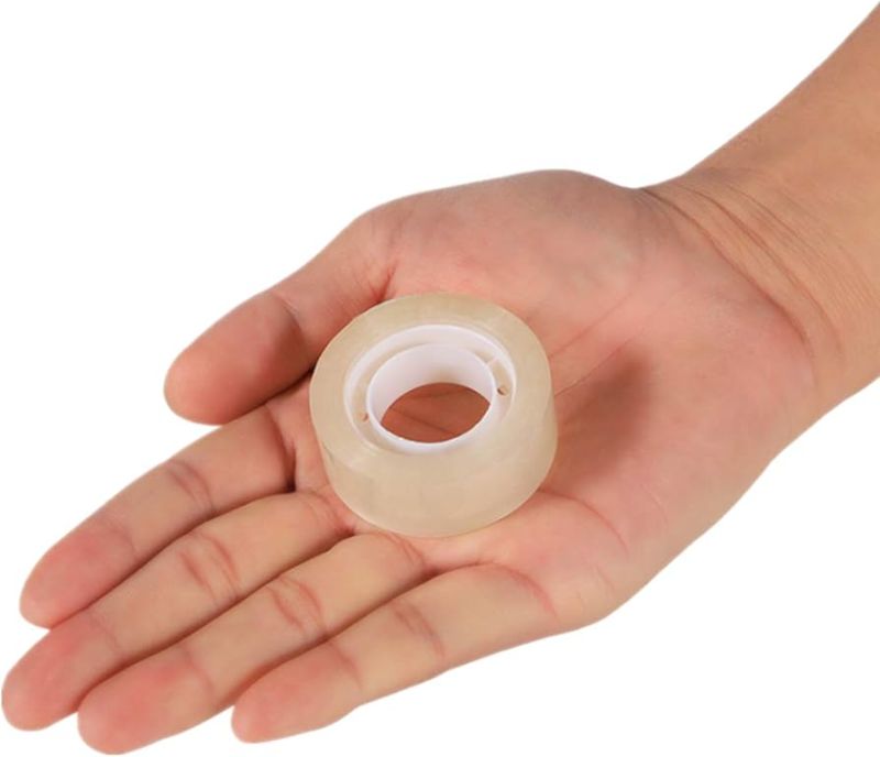 Photo 1 of Pasimy 8 Rolls Clear Tape Bulk Strong Sticky Transparent Tape Refills for Dispenser, Office, Home, School, Wall, Carpet, 3/4