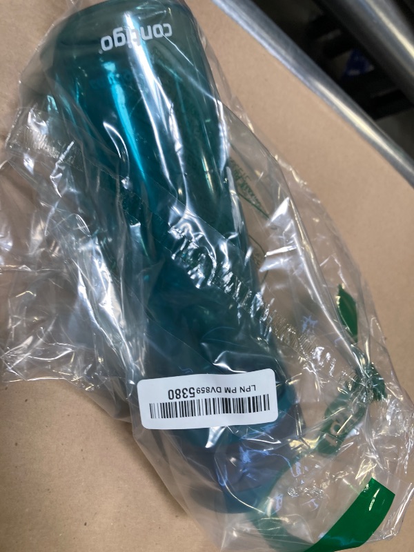 Photo 1 of Contigo AUTOSEAL Cortland 24oz Water Bottle BPA-Free Plastic Spill Leak-Proof Lid and Carry Handle Dishwasher Safe Spirulina
