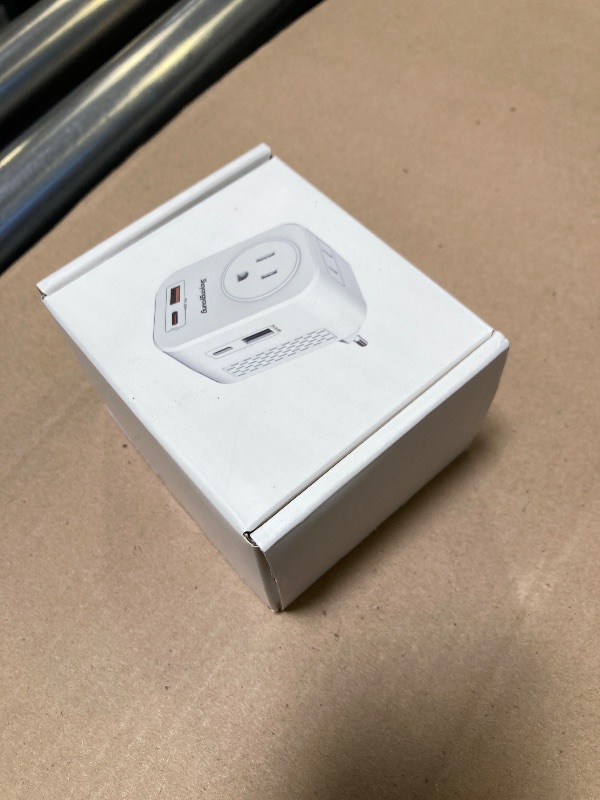 Photo 1 of Shayangyoung 220V to 110V Voltage Converter US to Europe International Universal Travel Adapter, 20W PD With 2 USB-A 2 USB-C Port, Worldwide Power Converter Plug Combo US to Spain Italy Greece White-D
