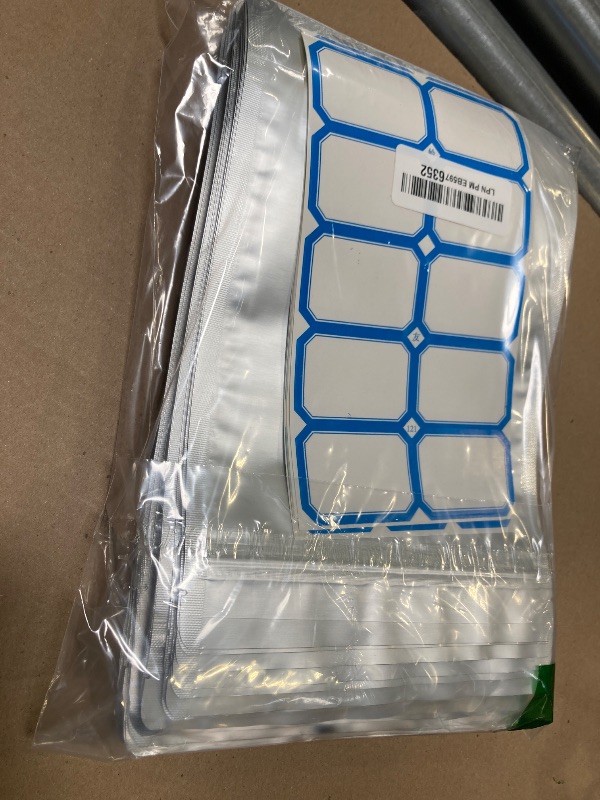 Photo 1 of 60pcs 1 Quart Mylar Bags for Food Storage - ExtraThick 10 Mil - Smell Proof Mylar bags 1 Quart - Stand-Up Zipper Pouches 7" x 10" - Small Mylar Bags for Food Storage - Heat Sealable