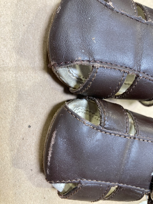 Photo 1 of Robeez First Kicks Baby Boy and Unisex Sandals for Infant/Toddlers, Matthew Brown Leather, 6-9