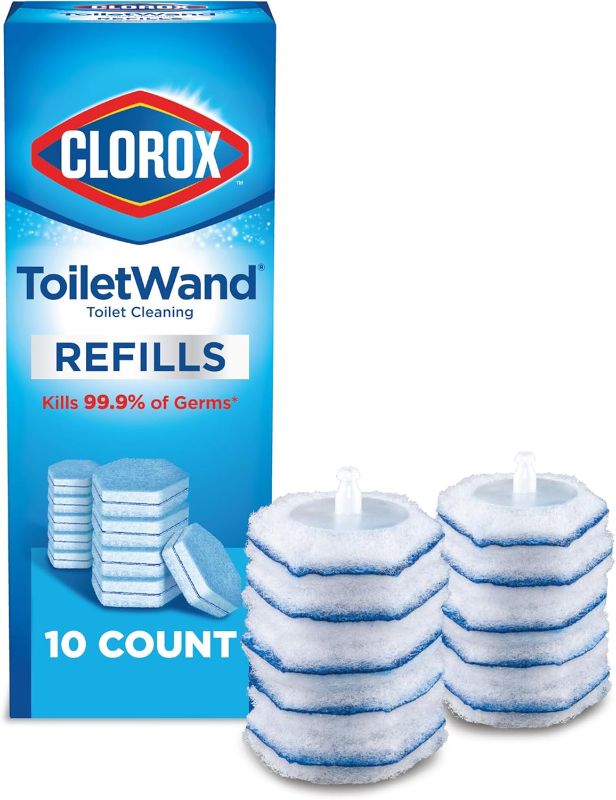 Photo 1 of CLOROX ToiletWand Toilet Cleaning Refills, Disinfecting Scrubbing Pads,10 Count
