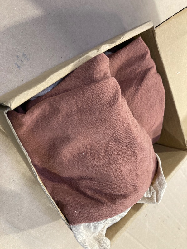 Photo 1 of patdrea Brown Tan Shabby Chic Throw Pillow Covers 12x20 Set of 2,Farmhouse Linen Pillow Covers with Ruffles,Rectangle Sturdy Throw Pillow Case for Couch Sofa Bed Living Room