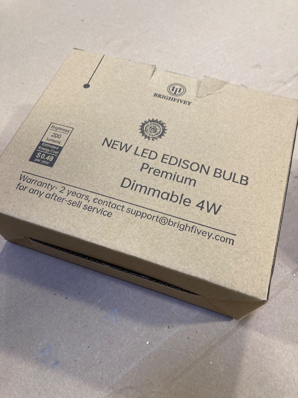 Photo 1 of LED Edison Bulb Equal 25w Vintage Amber Light Bulbs 2000K Soft Yellow Light LED Bulbs, Super-Thin Spiral Filament Incandescent Warm Light Amber Bulbs, Dimmable E26 Base Night Light Bulbs 4W, 3 Pack