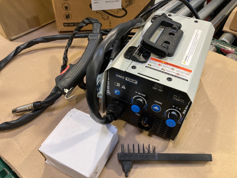 Photo 1 of AZZUNO MIG Welder,Flux Core Welder Machine 110V 130Amp, Gasless MIG Welding Machine IGBT Inverter Welder Portable Wire Feed Welder (110V)