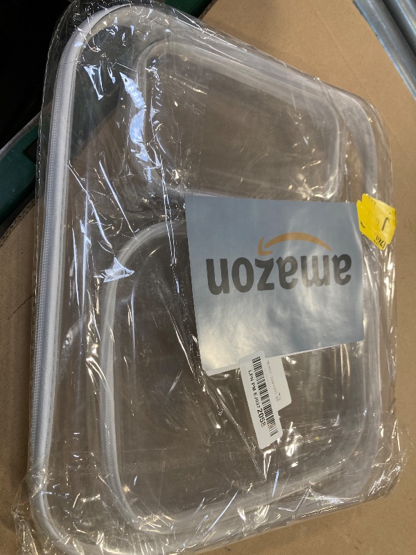 Photo 1 of Calantre 3PCS Clear Hard Shell Zipper Cases, Portable Clear Organizer Pouches for Home Storage, Double Zippered Plastic Travel Case, Cosmetic Bag for Make Up Tools, Toiletries, Toy Storage(White)