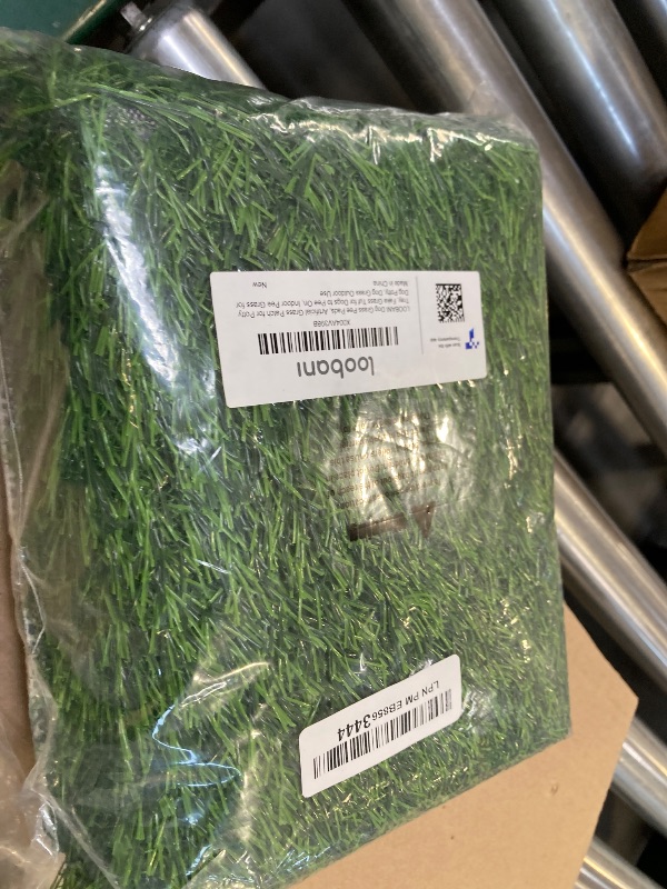 Photo 1 of LOOBANI Dog Grass Pee Pads, Artificial Dog Grass Pads for Potty Tray, Fake Grass for Dogs to Pee On, Outdoor Indoor Pee Grass for Dog Potty(14*18 inch)