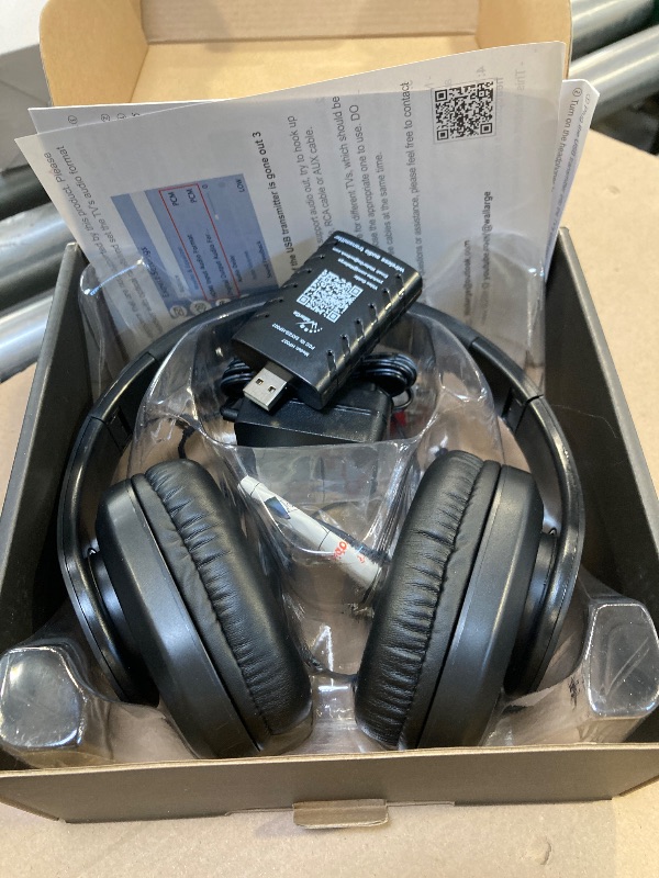 Photo 1 of WallarGe Wireless Headphones for TV Watching, Comfortable for Seniors with Bluetooth 5.3, Easy Setup Headphones with USB Transmitter, 25 Hours Play and No Audio Delay