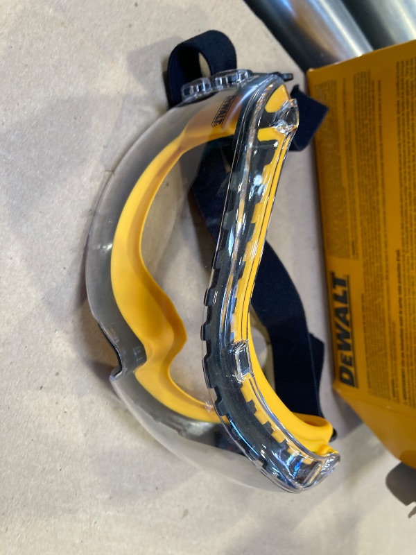 Photo 1 of DEWALT DPG82-11 Concealer Clear Anti-Fog Dual Mold Safety Goggle, Clear Lens, 1 Pair