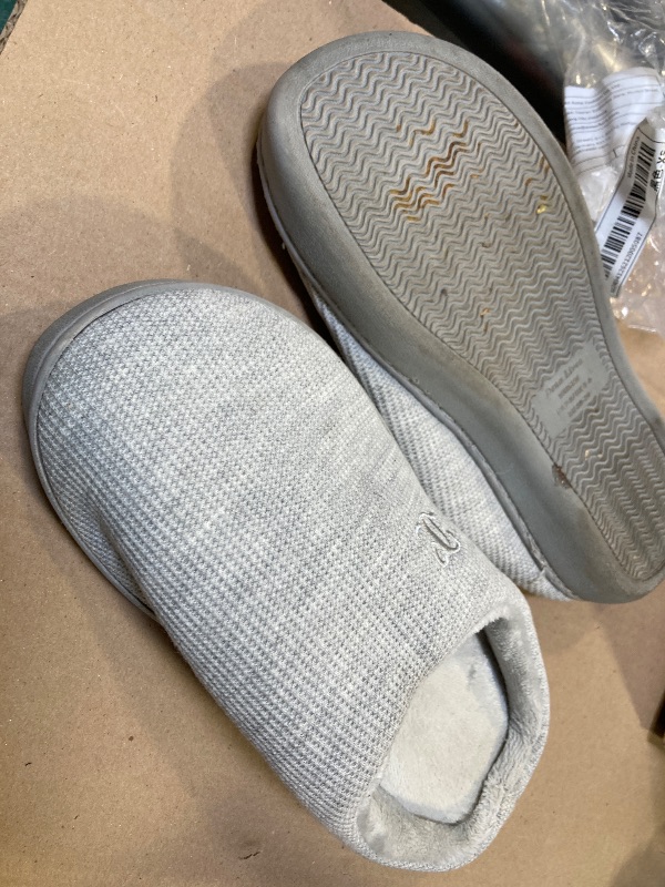 Photo 1 of DL Womens Memory Foam Slippers, Cozy Slip on Bedroom/House Slippers For Indoor Outdoor, Comfy Women's Warm Soft Flannel Lining Home Slippers Size 7-8 Grey