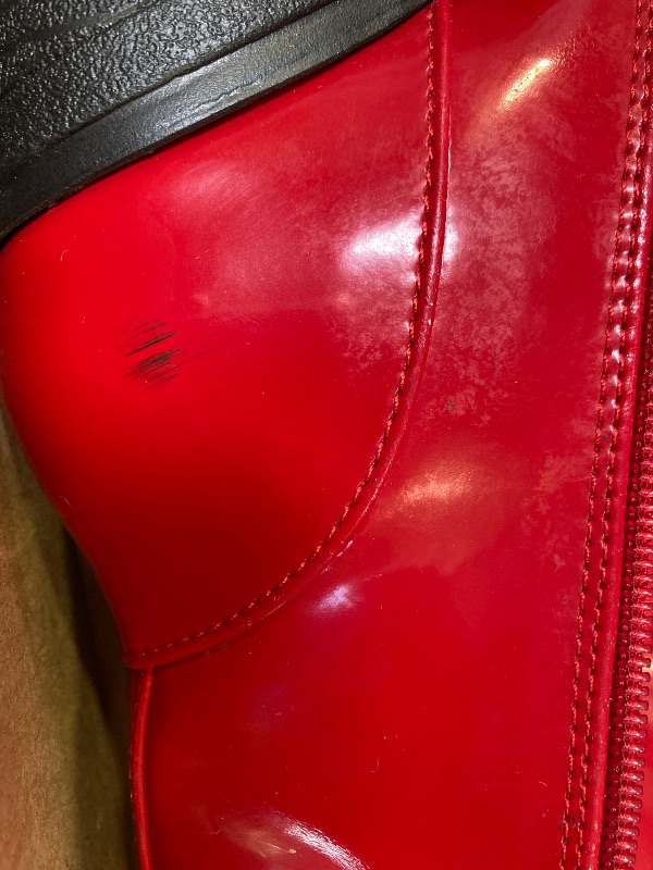 Photo 1 of Allegra K Women's Platform Chunky High Heel Lace Up Red Combat Boots - 7.5 M US
