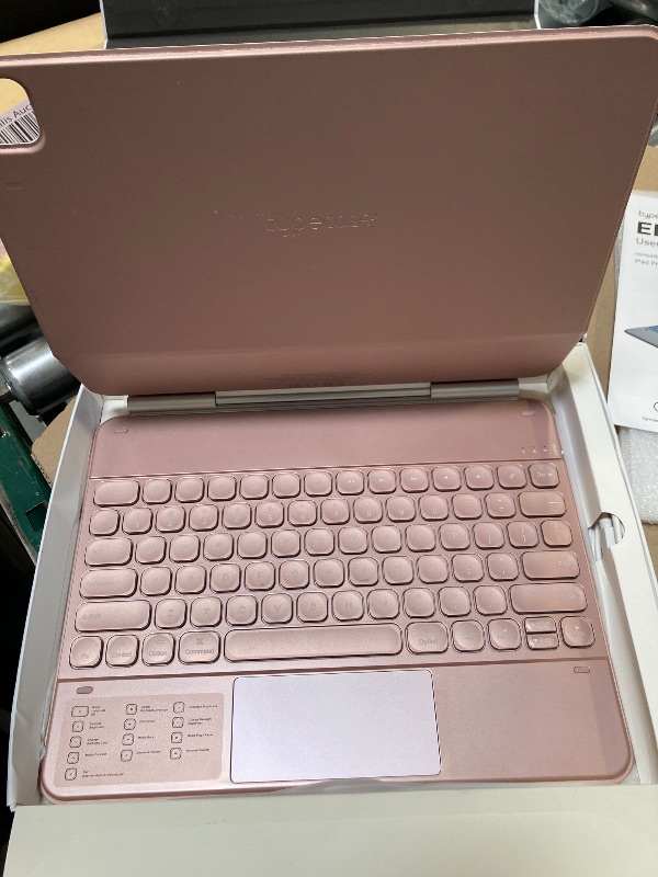 Photo 1 of typecase Keyboard Case for iPad Air 13(M3 2025 / M2 2024) and iPad Pro 12.9 (6th, 5th, 4th, 3rd Gen),Magic Keyboard, Easy-Set Magnetic Stand,Multi-Touch Trackpad, 11 Colors Backlight,Rose Gold