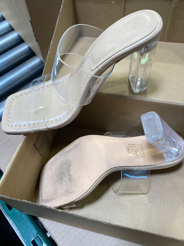 Photo 1 of 7---  Women's Square Open Toe Heeled Sandals  