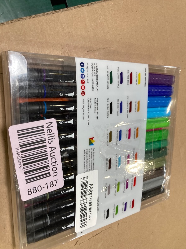 Photo 1 of KINGART PRO Dual Twin-Tip Brush Pens, Set of 24 Unique & Vivid Colors, Watercolor Markers with Flexible Nylon Brush Tips, Professional Watercolor Pens for Painting, Drawing