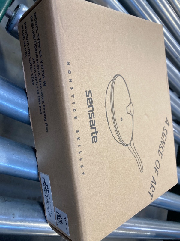 Photo 1 of SENSARTE Nonstick Ceramic Frying Pan with Lid 8/9.5/10/11/12.5 Inch Omelet Pan Skillet, PFAS/PTFE/PFOA Free Healthy Non-toxic Chef's Pan Induction Compatible Egg Pan with Heat Resistant Handle