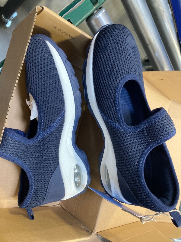 Photo 1 of STQ Arch Support Diabetic Walking Shoes for Women Non Slip Orthopedic Shoes Comfort Slip on Sneakers Navy, Size 6.5