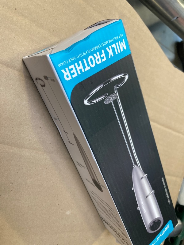 Photo 1 of SIMPLETaste Milk Frother Handheld Battery Operated Electric Foam Maker, Drink Mixer with Stainless Steel Whisk and Stand for Cappuccino, Bulletproof Coffee, Latte