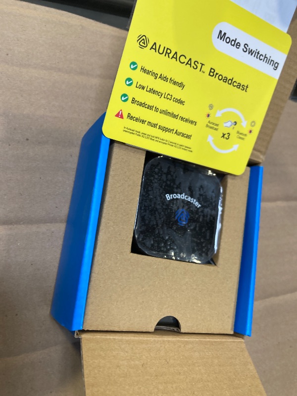 Photo 1 of HomeSpot BA210 v2 Bluetooth Auracast Transmitter, LC3, AptX Lossless, AptX HD, Optical & 3.5mm Inputs, Compatible with Galaxy Buds 2 Pro, Buds 3, JY300 JM320, Hearing Aids and Bluetooth Headphones