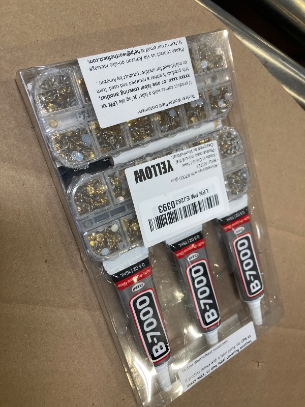 Photo 1 of 11000Pcs Yellow Rhinestones Flatback with b7000 Glue for Crafts Clothing Clothes Crafting Shoes Tumblers Tshirt, Rinestones Gems Flat Back Crystals Diamonds 2/3/4/5mm Assorted Mixed Sizes