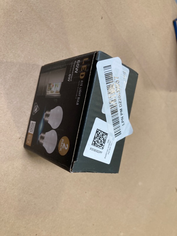 Photo 1 of hansang Refrigerator Light Bulb E26 Base, 60Watt Equivalent, 5000K Daylight, Watreproof Appliance Fridge Bulbs, A15 LED Small Light Bulb Frigidaire Freezer Bulbs, 120V, 600LM, 2 Pack, Non-Dimmable