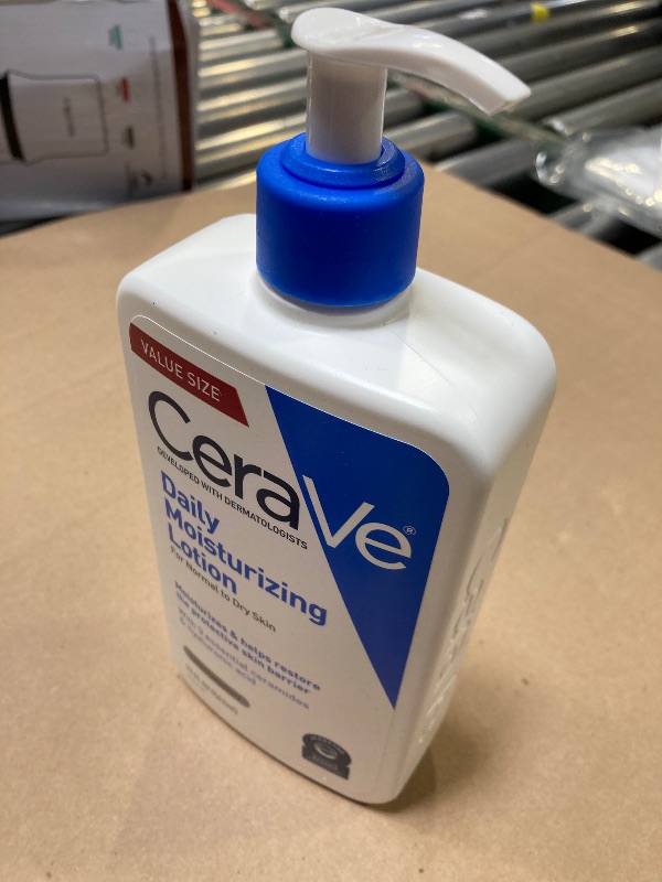 Photo 1 of CeraVe Daily Moisturizing Lotion for Dry Skin, Body Lotion & Face Moisturizer with Hyaluronic Acid and Ceramides, Daily Moisturizer, Fragrance Free, Oil-Free, 19 Ounce