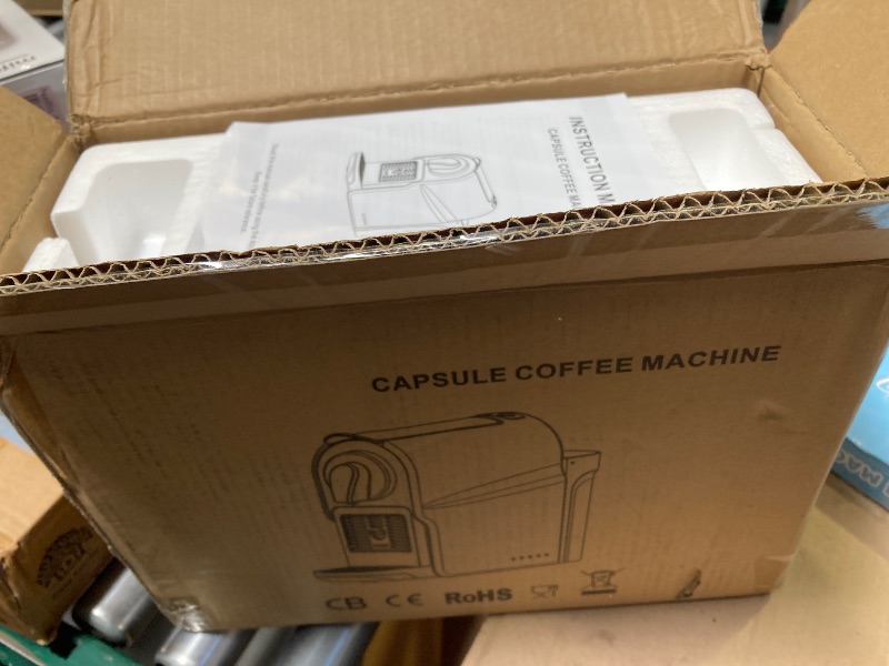Photo 1 of beanglass Espresso Pod Machine for Home, Compact Capsule Coffee Maker for NS Original Pods, 20 Bar High Pressure Pump, 22oz Removable Water Tank, Adjustable Cup Tray (White)