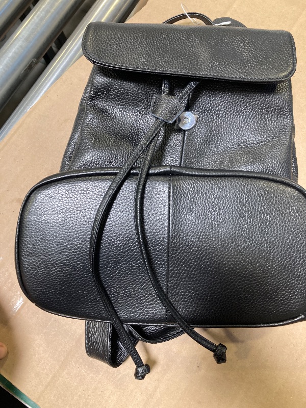 Photo 1 of Genuine Leather Backpack Purse for Women: Anti-Theft RFID Designer Leather Handbags - Elegant Ladies Shoulder Bags Travel Backpack Black
