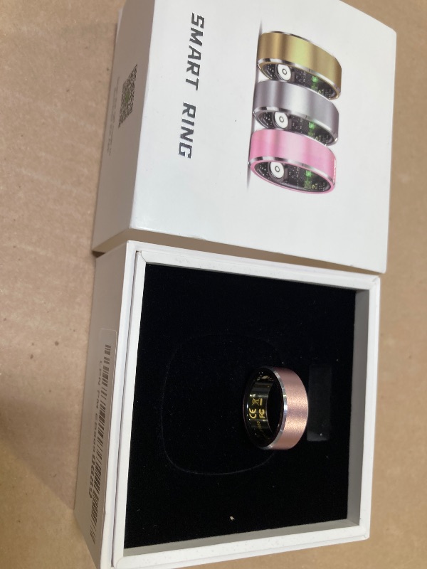 Photo 1 of HitTopss Smart Ring, Fitness Tracking Smart Ring with Calories/Heart Rate/Blood Oxygen/Sleep Monitoring, IP68 Waterproof, No APP Subscription, Compatible with iOS/Android (Rose Gold, 8#)