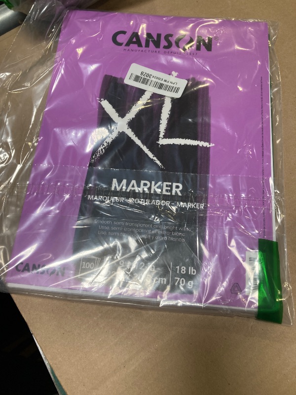 Photo 1 of Canson XL Series Marker Paper, Foldover Pad, 9x12 inches, 100 Sheets (18lb/70g) - Artist Paper for Adults and Students