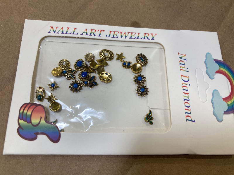 Photo 1 of BAIYIYI 3D Mixed Pattern Vintage Alloy Nail Charms,30 PCS Metal Retro Dripping Oil Marble Nail Art Rhinestone Nail Gems Nail Jewels for Acrylic Nails Women DIY Nail Decorations Craft Supplies