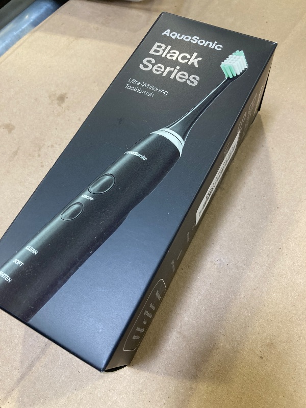 Photo 1 of Aquasonic Black Series Ultra Whitening Toothbrush – ADA Accepted Electric Toothbrush- 8 Brush Heads & Travel Case – 40,000 VPM Electric Motor & Wireless Charging - 4 Modes w Smart Timer