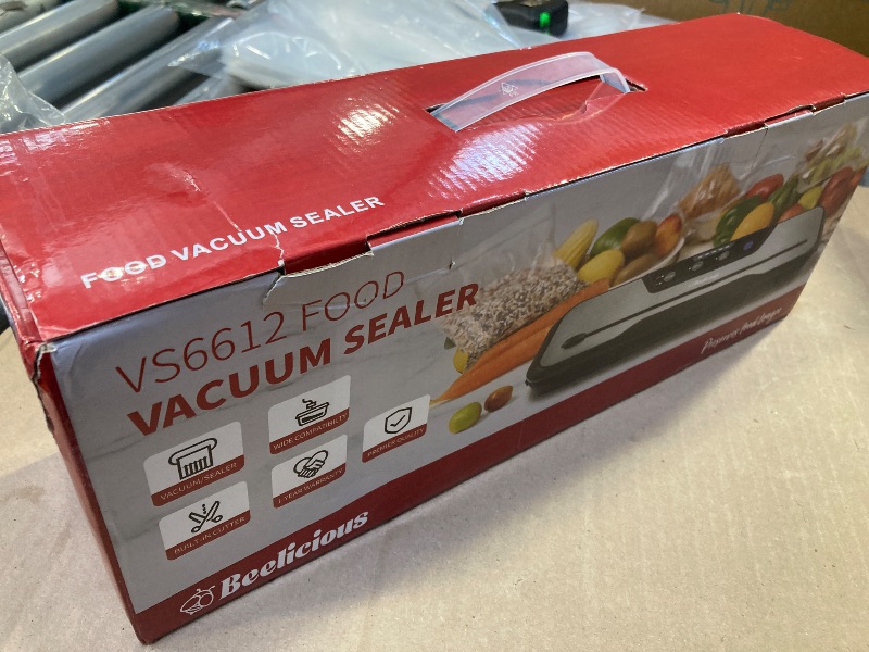 Photo 1 of Vacuum Sealer Machine, with Starter Kit and 2-Year Warranty, Beelicious Automatic Air Sealing for Food Storage, Build-in Cutter, Moist Mode, EXT-VAC