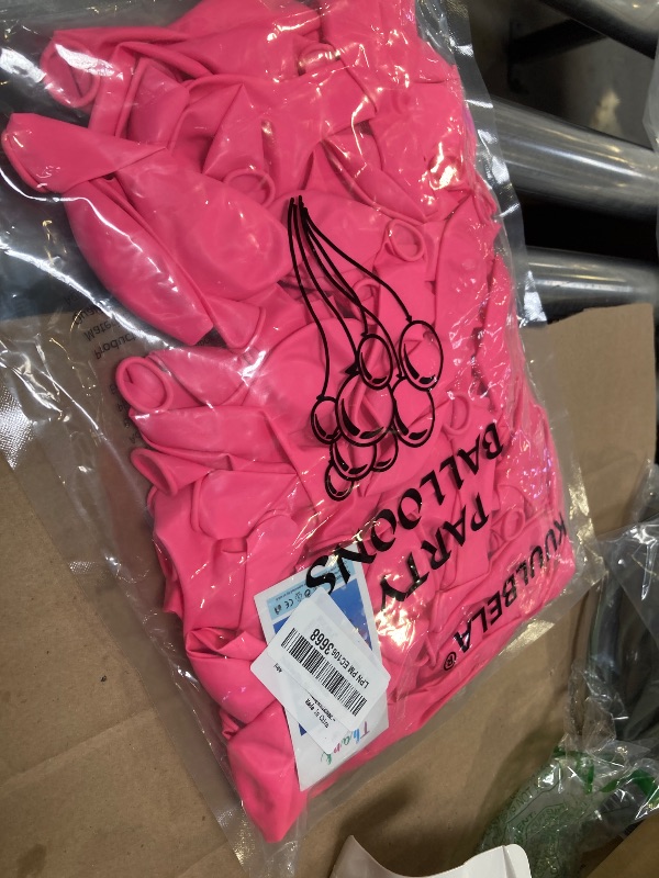 Photo 1 of Pink Balloon 110pcs, Pink Latex Balloons12 inch for Birthday Valentine's Day Wedding(with 2 Ribbons)