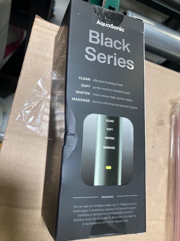 Photo 1 of Aquasonic Black Series Ultra Whitening Toothbrush – ADA Accepted Electric Toothbrush- 8 Brush Heads & Travel Case – 40,000 VPM Electric Motor & Wireless Charging - 4 Modes w Smart Timer