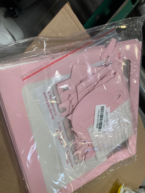 Photo 1 of Ledido Transparent Balloon Boxes With 78 Letters, Pink Baby Boxes with Letters for Baby Shower Clear Letter Boxes for Party Wedding Birthday Baby Shower Decorations 5 PCS