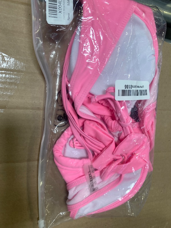 Photo 1 of xl--ZAFUL Swim Suits for Women 2025 High Cut Bikini Sets String Sexy Swimsuit Two Piece Underwire Bathing Suit Brazilian Cheeky Cut Out Cute Swimwear Light Pink XL