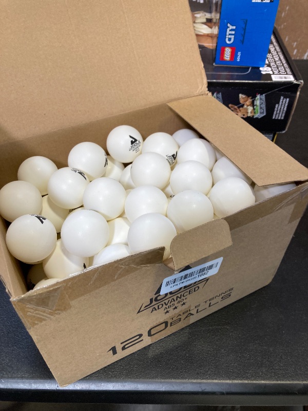 Photo 1 of JOOLA Training 3 Star Table Tennis Balls 120 Pack - 40+mm Regulation Bulk Ping Pong Balls for Competition and Recreational Play - Fun as a Cat Toy - Indoor and Outdoor Compatible