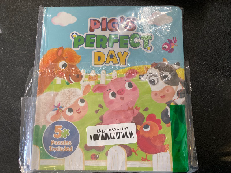 Photo 1 of Little Hippo Books Pig’s Perfect Day | Interactive Toddler Farm Books with Puzzles for Kids | Farm Board Books & Kids Books | Baby Book and Baby Toy Board Book with Puzzles