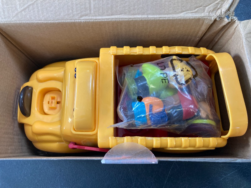 Photo 1 of B. toys - Interactive Yellow School Bus Toy with Lights, Sounds & Dancing Passengers - Educational Vehicle Playset for Toddlers & Kids with 5 Figures - Auto-Off Battery Feature, Ages 18+ Months