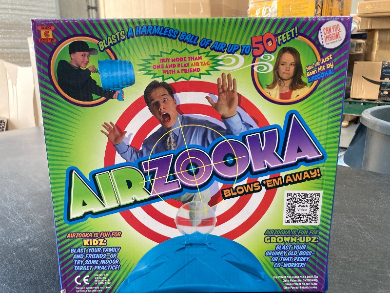 Photo 1 of Airzooka Toysmith, Blast A Harmless Ball Of Air Toy, Green, All Ages - Adults Too Small
