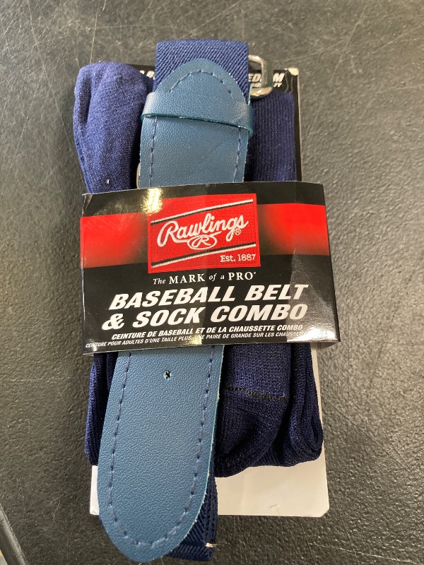 Photo 1 of Rawlings Belt & Socks Combo | Baseball/Softball | Navy Blue | Medium