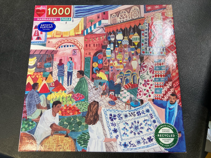 Photo 1 of eeBoo: Piece and Love Marrakesh 1000 Piece Square Jigsaw Puzzle, Sturdy Puzzle Pieces, A Cooperative Activity with Friends and Family