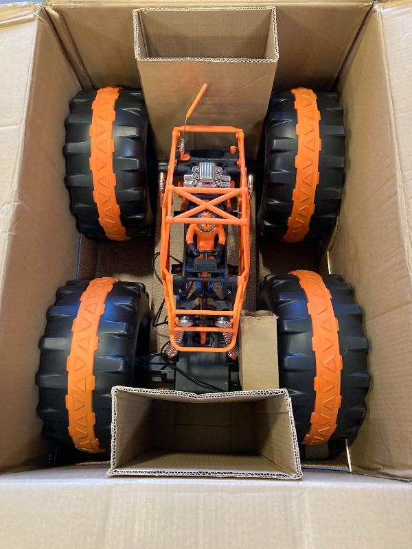 Photo 1 of Sharper Image® 4x4 Giant Crusher Remote Control 4WD Truck, High-Speed Off-Road Monster Truck, All-Terrain Tires, LED Headlights, USB-C Rechargeable Battery, Oversized Shocks, 2.4 GHz Wireless Control
