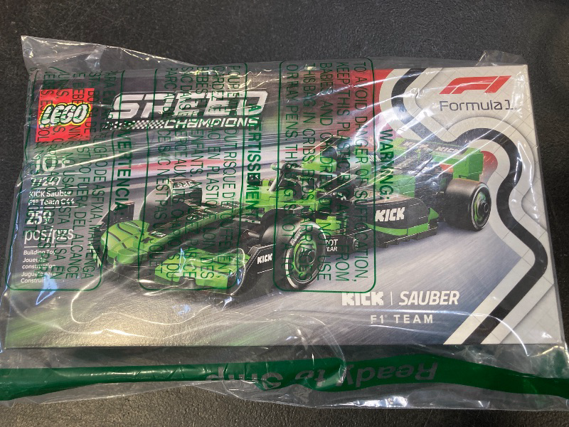 Photo 1 of LEGO Speed Champions Kick Sauber F1 Team C44 Race Car Toy - Building Set for Kids, Boys & Girls, Ages 10+ - Toy Car for F1 Fans - Gift Idea for Birthday - 77247