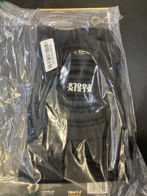 Photo 1 of Klein Tools 60614 Knee Pads, Lightweight Padded Knee Sleeves, Breathable Mesh Back, Elastic Cuff with Slip-Resistant Silicone, S/M, Black