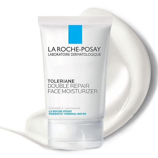 Photo 1 of La Roche-Posay Toleriane Double Repair Face Moisturizer, Daily Moisturizer Face Cream with Ceramide and Niacinamide for All Skin Types, Oil Free, Fragrance Free