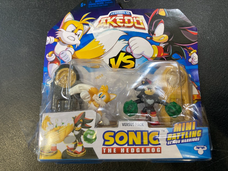 Photo 1 of AKEDO Sonic The Hedgehog Versus Pack with Tails and Shadow, Mini Collectable Battling Action Warriors, 2.25 Inches Tall, Contains 2 Battle Controllers