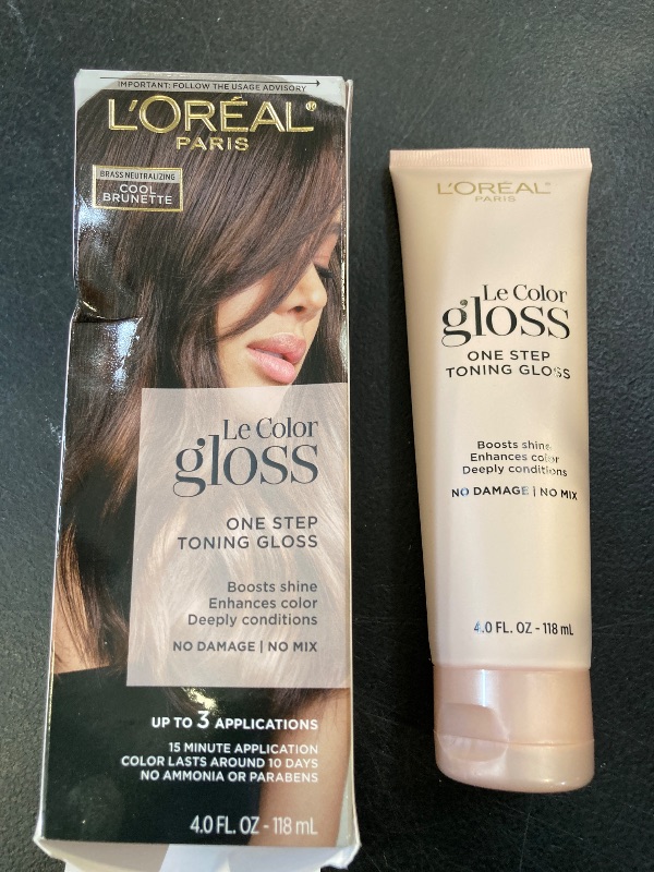 Photo 1 of L'Oreal Paris Le Color One Step Toning Hair Gloss, Cool Brunette, 4 Ounce