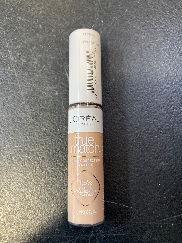 Photo 1 of L'Oreal Paris True Match Radiant Serum Concealer, Brightening Under Eye Concealer Make Up with 1.5% Hyaluronic Acid and Caffeine, W3, 0.33 Oz